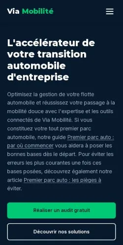 Anteprima del sito Via Mobilité, referenziato per la pubblicazione di articoli sponsorizzati
