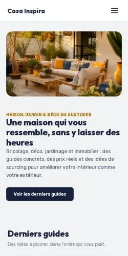 Vista previa del sitio Casa Inspira, referenciado para publicar artículos patrocinados