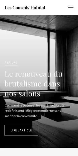 Preview of the Les Conseils Habitat website, listed for sponsored article publication