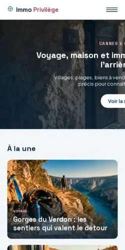 Anteprima del sito Immo Privilège, referenziato per la pubblicazione di articoli sponsorizzati