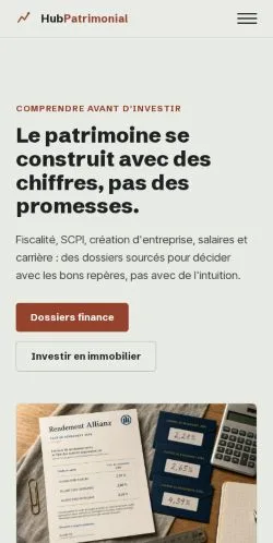 Anteprima del sito Hub Patrimonial, referenziato per la pubblicazione di articoli sponsorizzati