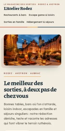 Anteprima del sito L'Atelier Rodez, referenziato per la pubblicazione di articoli sponsorizzati