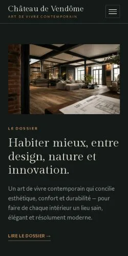 스폰서 기사 게재 매체로 등록된 Château Vendôme Magazine 사이트 미리보기