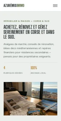 Aperçu du site Azurémis Immo, référencé pour publier un article sponsorisé