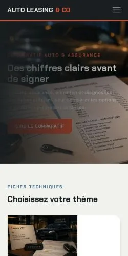 Preview of the Auto Leasing & Mobility website, listed for sponsored article publication