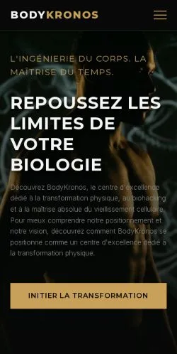 Preview of the BodyKronos website, listed for sponsored article publication
