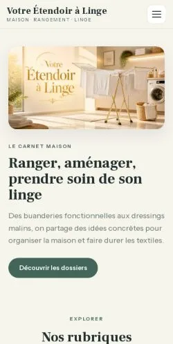 Forhåndsvisning af Votre Étendoir, opført til udgivelse af sponsorerede artikler