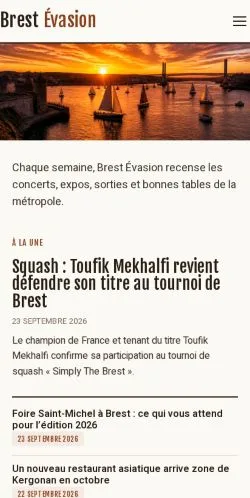 スポンサード記事の掲載先として登録されたBrest Évasionのサイトプレビュー