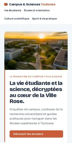Forhåndsvisning af Campus & Sciences Toulouse, opført til udgivelse af sponsorerede artikler