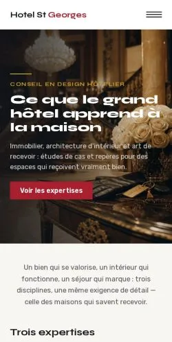 Podgląd witryny Hotel St Georges, ujętej jako miejsce publikacji artykułów sponsorowanych