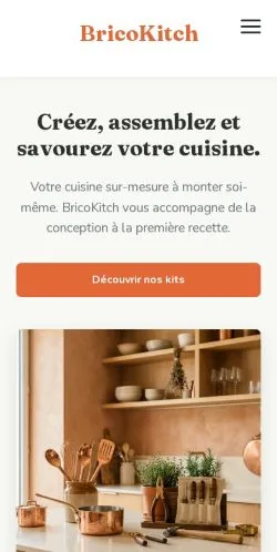 スポンサード記事の掲載先として登録されたBricoKitchのサイトプレビュー