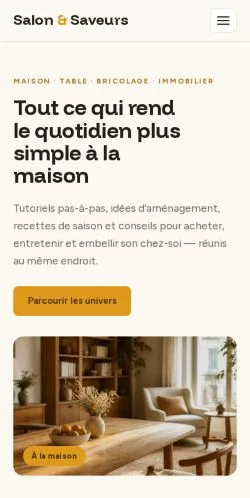 Anteprima del sito Salon & Saveurs, referenziato per la pubblicazione di articoli sponsorizzati