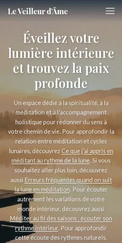 Anteprima del sito Le Veilleur d'Âme, referenziato per la pubblicazione di articoli sponsorizzati