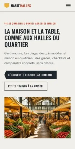 Vorschau der Website Habit'Halles, gelistet für die Veröffentlichung gesponserter Artikel
