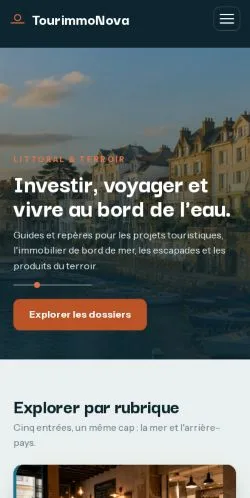 Aperçu du site TourimmoNova, référencé pour publier un article sponsorisé