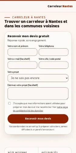 Forhåndsvisning af Carreleur Nantes, opført til udgivelse af sponsorerede artikler
