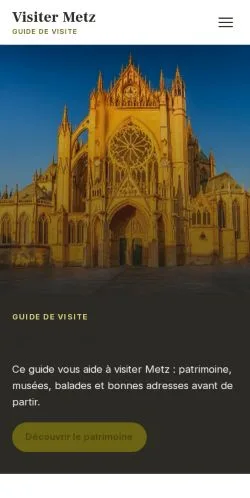 Anteprima del sito Visiter Metz, referenziato per la pubblicazione di articoli sponsorizzati