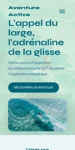 スポンサード記事の掲載先として登録されたAventure Activeのサイトプレビュー