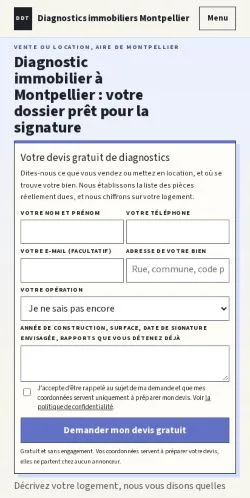 Anteprima del sito Diagnostic Montpellier, referenziato per la pubblicazione di articoli sponsorizzati