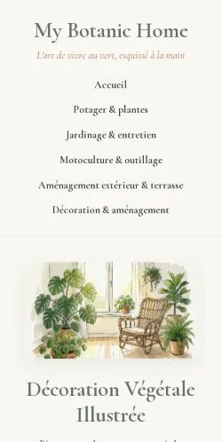 Preview of the My Botanic Home website, listed for sponsored article publication