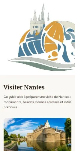 Vista previa del sitio Visiter Nantes, referenciado para publicar artículos patrocinados