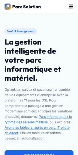 Vorschau der Website Parc Solution, gelistet für die Veröffentlichung gesponserter Artikel