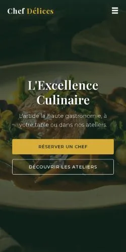 Voorbeeld van de website Chef Délices, vermeld voor de publicatie van gesponsorde artikelen