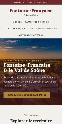 Anteprima del sito Fontaine-Française Val de Saône, referenziato per la pubblicazione di articoli sponsorizzati