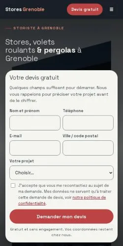 Anteprima del sito Stores Grenoble, referenziato per la pubblicazione di articoli sponsorizzati