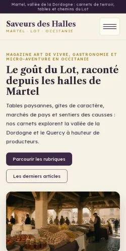 Anteprima del sito Saveurs Des Halles, referenziato per la pubblicazione di articoli sponsorizzati