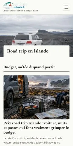 Forhåndsvisning af Road Trip Islande, opført til udgivelse af sponsorerede artikler