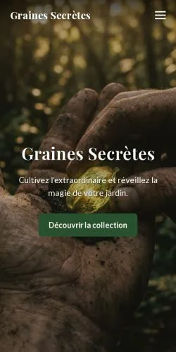 スポンサード記事の掲載先として登録されたGraines Secrètesのサイトプレビュー