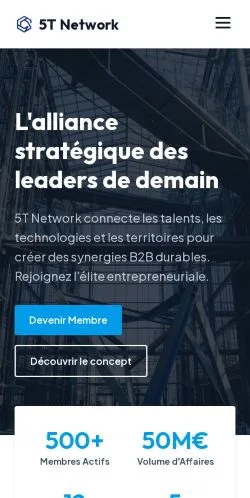 Aperçu du site 5T Network, référencé pour publier un article sponsorisé