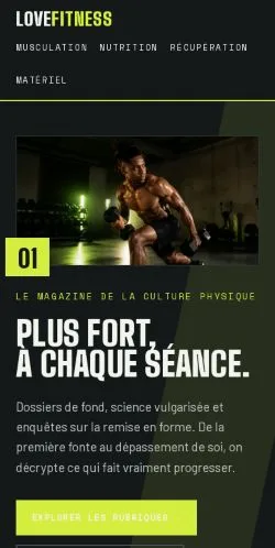Forhåndsvisning af Love Fitness, opført til udgivelse af sponsorerede artikler