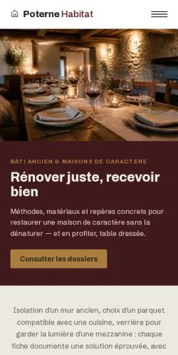 Anteprima del sito Poterne Habitat, referenziato per la pubblicazione di articoli sponsorizzati
