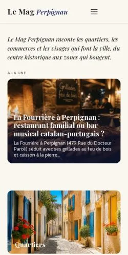 Preview of the Le Mag Perpignan website, listed for sponsored article publication