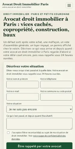 Forhåndsvisning af Avocat Droit Immobilier Paris, opført til udgivelse af sponsorerede artikler