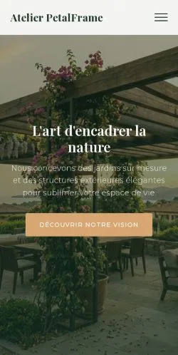 Vista previa del sitio Atelier PetalFrame, referenciado para publicar artículos patrocinados