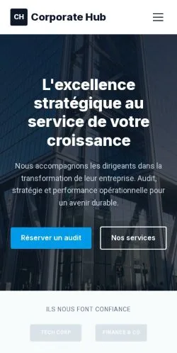 スポンサード記事の掲載先として登録されたCorporate Hubのサイトプレビュー