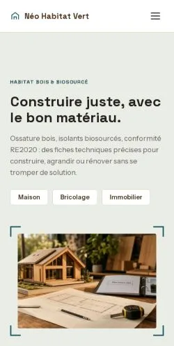 Vorschau der Website Néo Habitat Vert, gelistet für die Veröffentlichung gesponserter Artikel