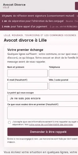 Forhåndsvisning af Avocat Divorce Lille, opført til udgivelse af sponsorerede artikler