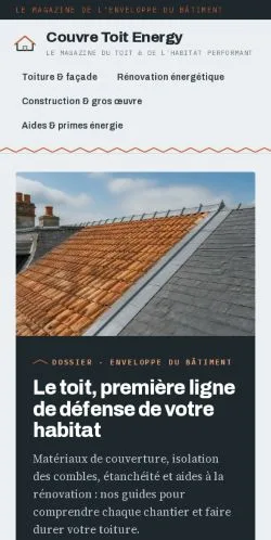 Vorschau der Website Couvre Toit Energy, gelistet für die Veröffentlichung gesponserter Artikel