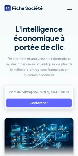 Aperçu du site Fiche Société, référencé pour publier un article sponsorisé