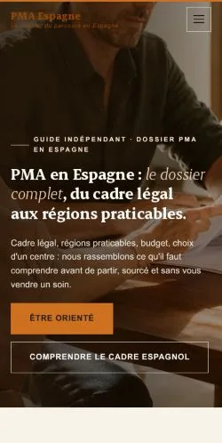 스폰서 기사 게재 매체로 등록된 PMA Espagne 사이트 미리보기