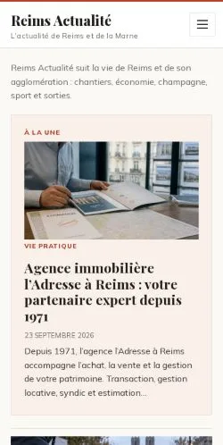 スポンサード記事の掲載先として登録されたReims Actualitéのサイトプレビュー