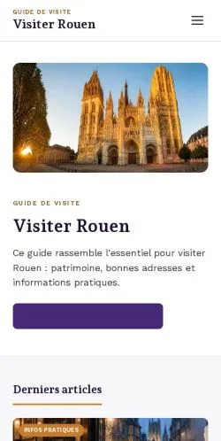 Aperçu du site Visiter Rouen, référencé pour publier un article sponsorisé