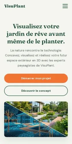 Pré-visualização do site VisuPlant, referenciado para publicar artigos patrocinados