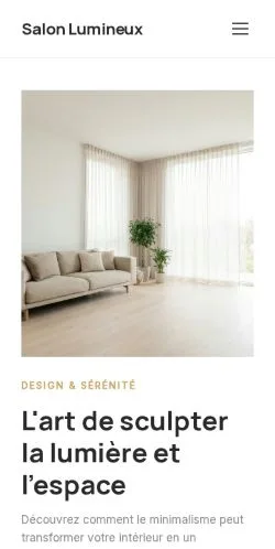 Anteprima del sito Salon Lumineux, referenziato per la pubblicazione di articoli sponsorizzati