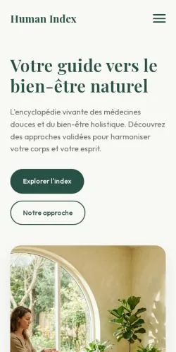 Aperçu du site Human Index, référencé pour publier un article sponsorisé
