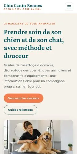 Preview of the Chic Canin Rennes website, listed for sponsored article publication